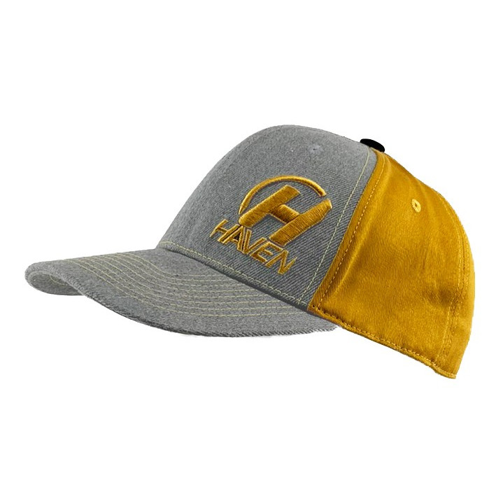 Kšiltovka Haven Trucker Hard s ohnutým kšiltem - šedá-žlutá, M/L