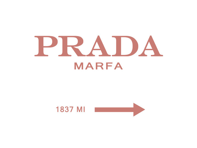 Finlay & Noa Ilustrace Prada marfa peach, Finlay & Noa, 40 × 30 cm