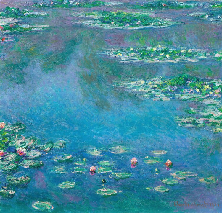 Claude Monet Obrazová reprodukce Water Lilies (1840–1926), Claude Monet, 40 × 40 cm