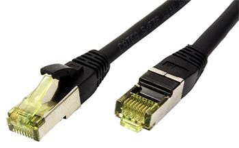 Roline S/FTP patchkabel kat. 6a, venkovní, TPE, LSOH, 0,15m, černý