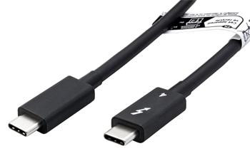 Roline Thunderbolt 4 kabel, USB C(M) - USB C(M), 40Gb/s, PD 100W, černý, 0,8m
