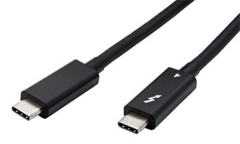 Roline Thunderbolt 4 kabel, USB C(M) - USB C(M), 40Gb/s, PD 100W, aktivní, černý, 1,5 m