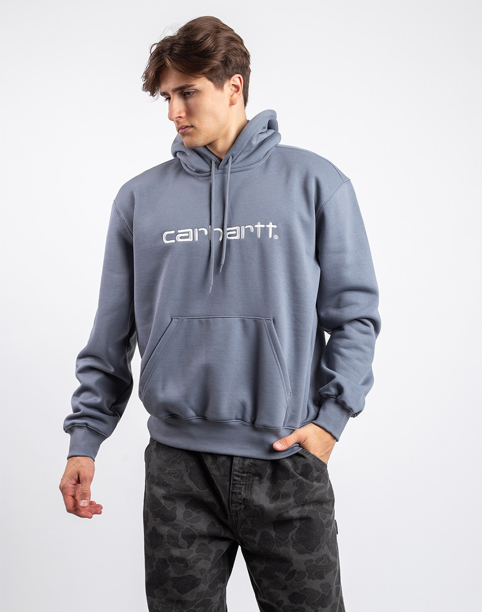 Carhartt WIP Hooded Carhartt Sweat Dove Grey / Wax M