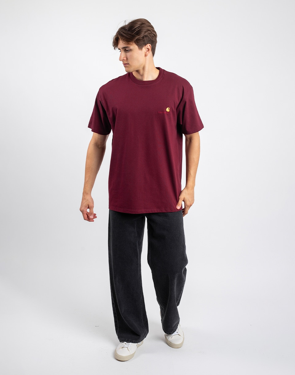 Carhartt WIP S/S American Script T-Shirt Malbec M