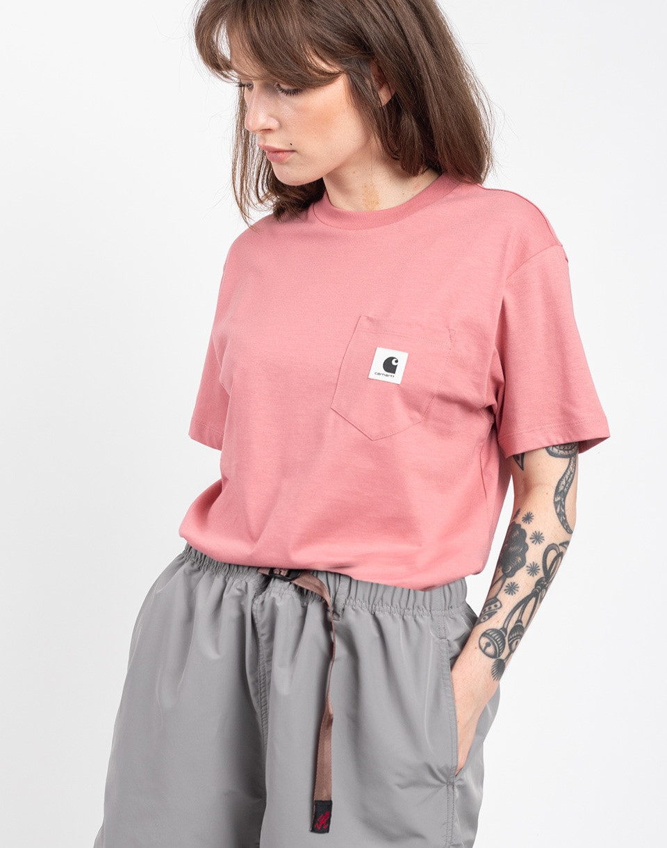 Carhartt WIP W' S/S Pocket T-Shirt Dusty Rose XS