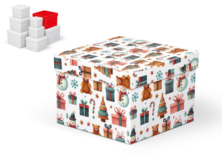 MFP 5371165 Krabice dárková vánoční C-V008-F 18x18x13cm