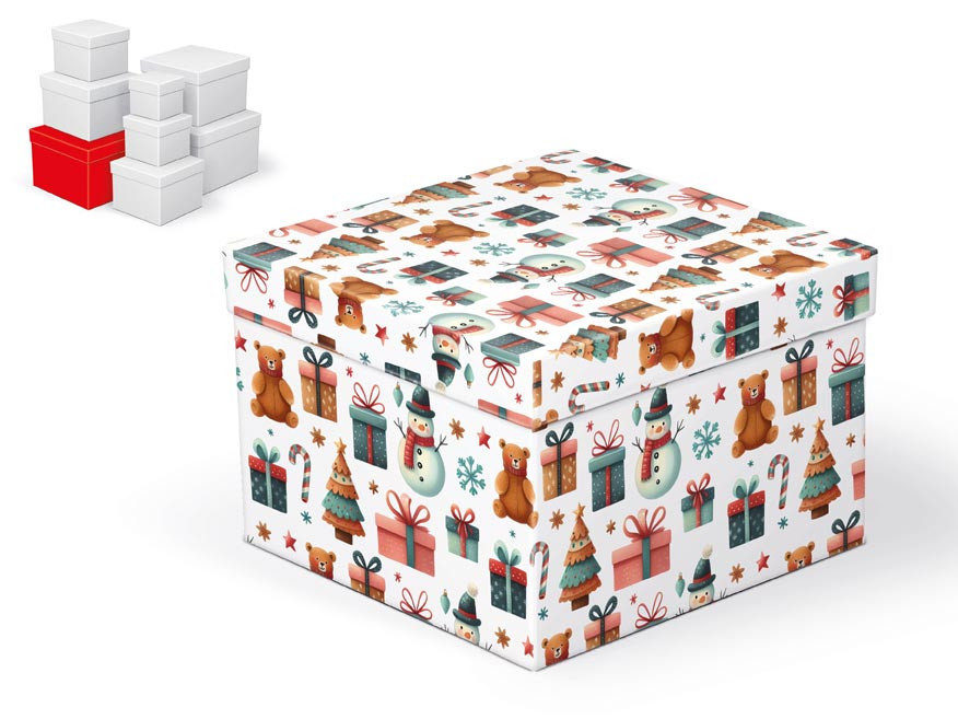 MFP 5371166 Krabice dárková vánoční C-V008-G 20x20x14cm