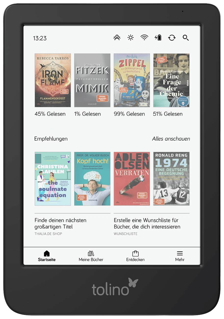 Tolino shine color Čtečka e-knih 15.2 cm (6 palec) černá