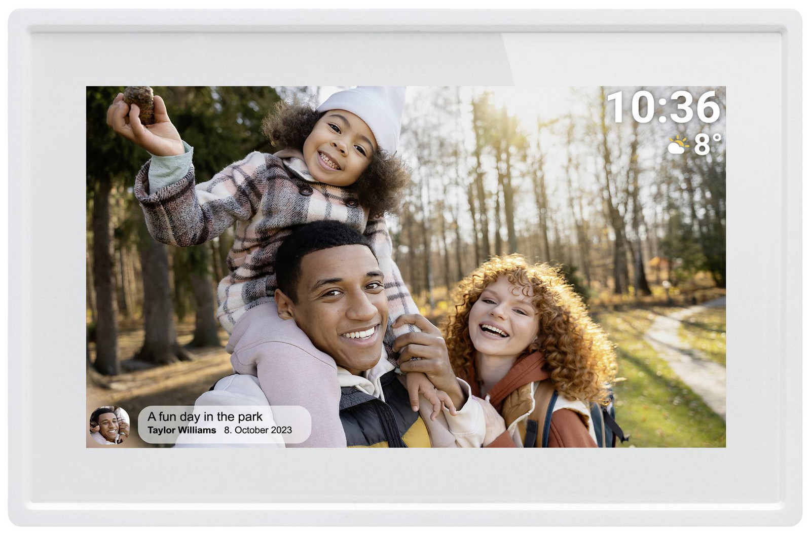 Denver PFF725w digitální WiFi fotorámeček 17.8 cm 7 palec Energetická třída (EEK2021): B (A - G) 1024 x 600 Pixel 8 GB bílá