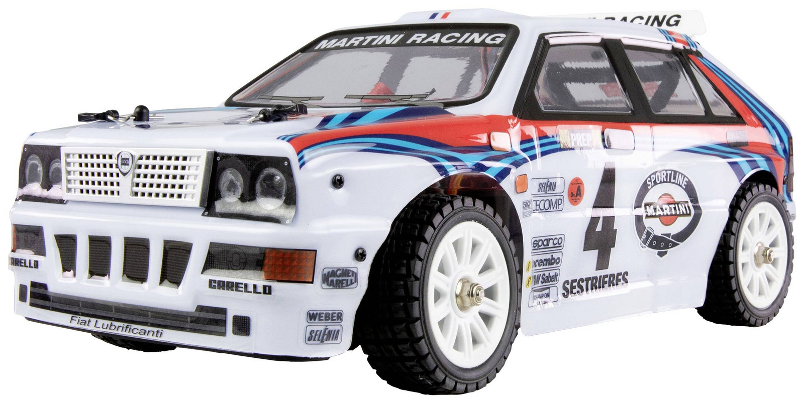 Amewi Hyper Go Lancia Delta HF bílá střídavý (Brushless) 1:14 RC model auta elektrický Rally 4WD (4x4) RtR 2,4 GHz