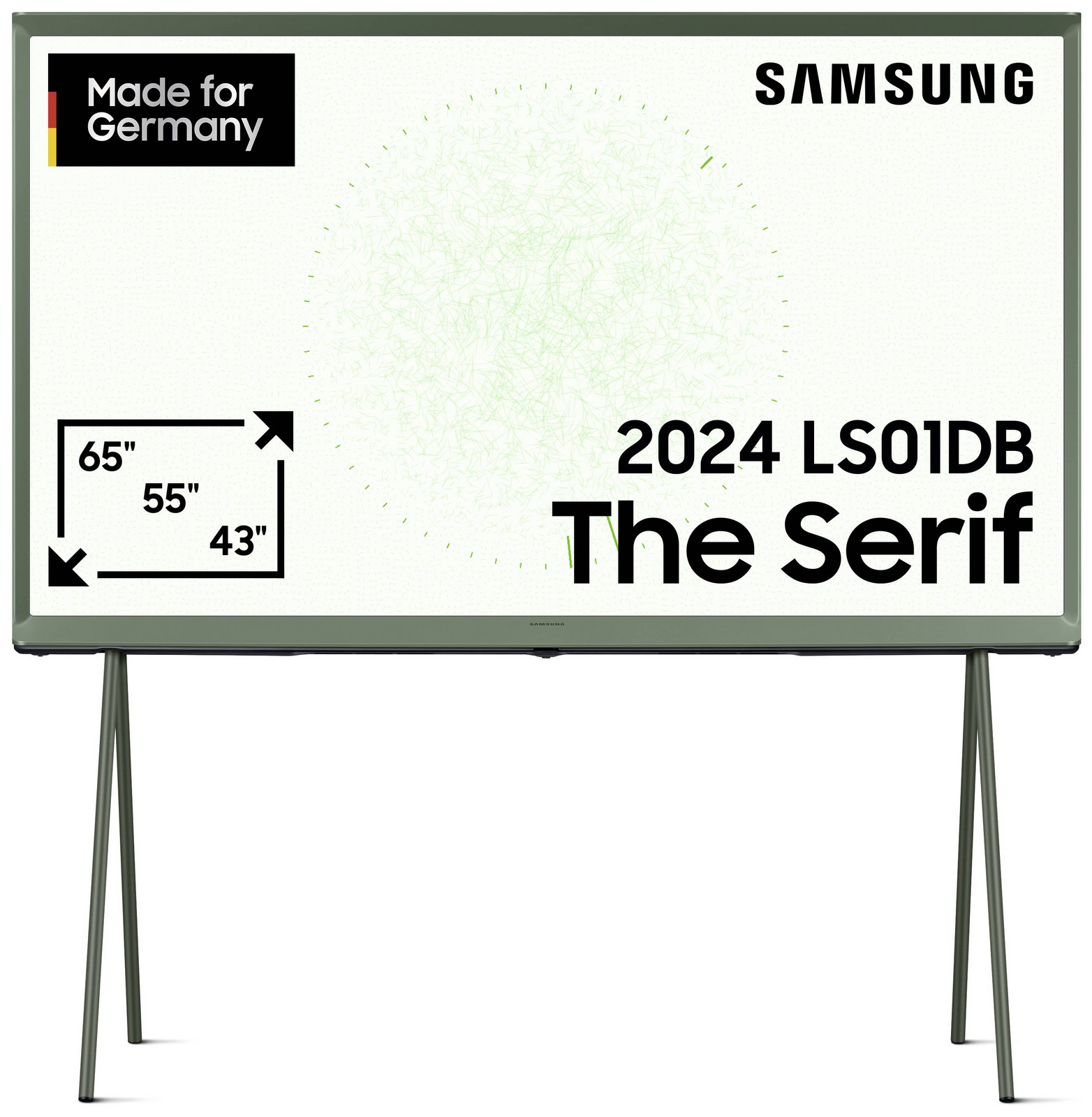 Samsung QLED 4K The Serif LS01DB QLED TV 125 cm 50 palec Energetická třída (EEK2021) G (A - G) DVB-C, DVB-S2, DVB-T2, WLAN, UHD, Smart TV zelená, bílá, černá