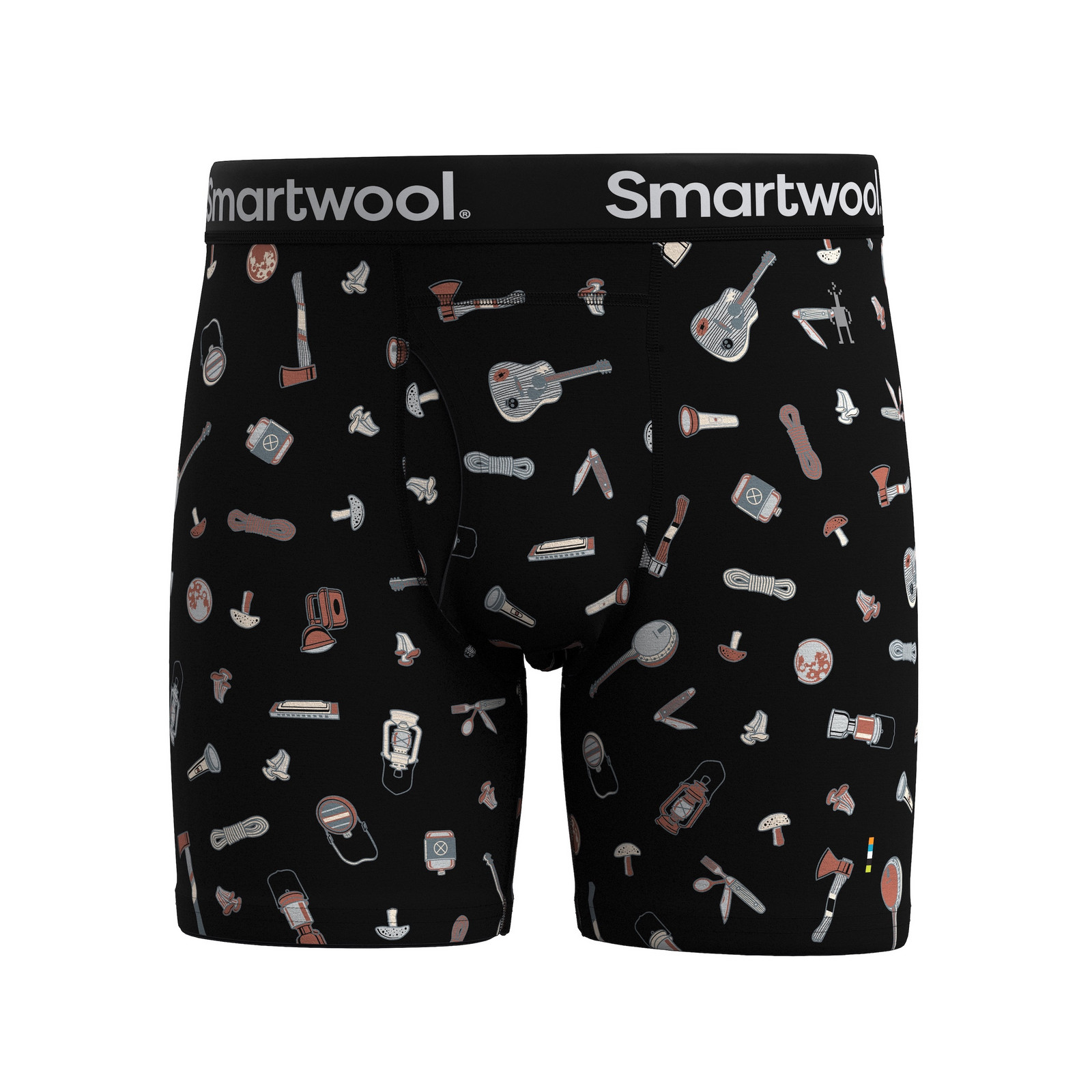 Smartwool M MERINO PRINT BOXER BRIEF BOXED black gone camping Velikost: S