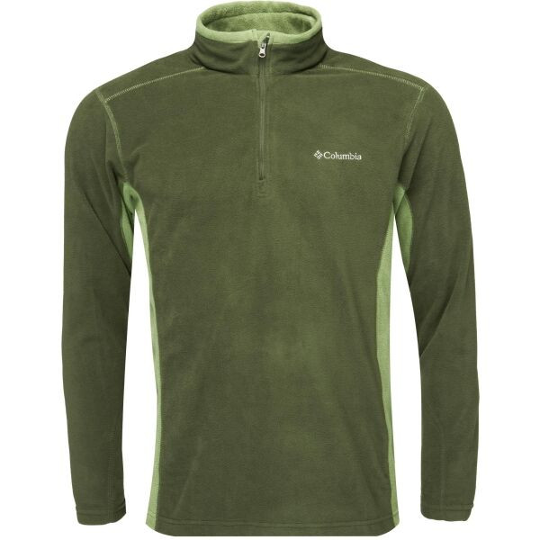 Columbia KLAMATH RANGE II HALF ZIP Pánská outdoorová mikina, tmavě zelená, velikost