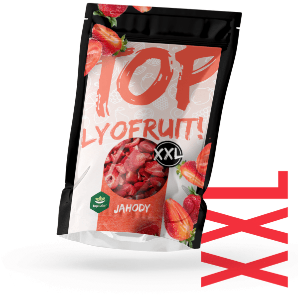 TOPNATUR LYOFILIZOVANÉ JAHODY 70 G Lyofilizované jahody, , velikost