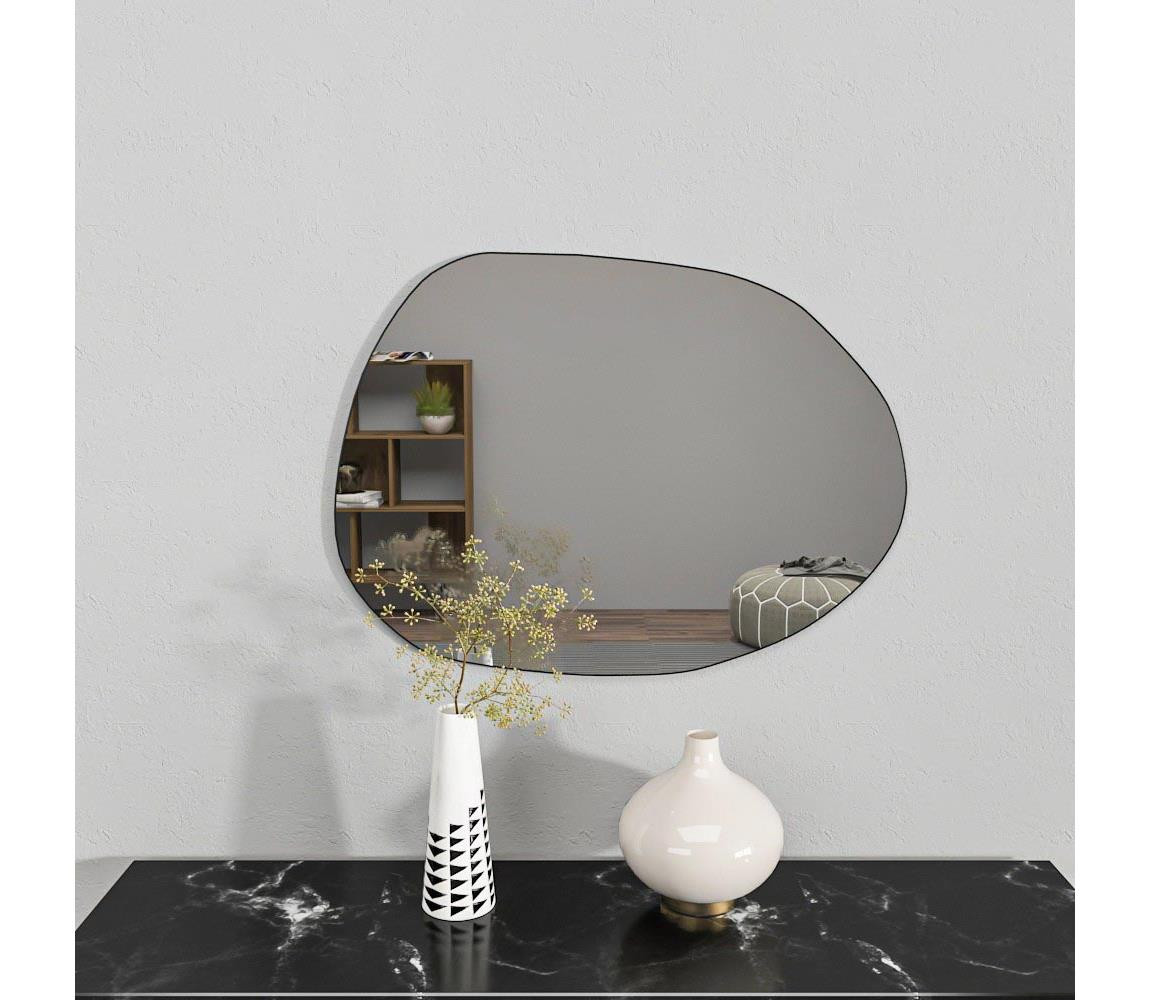 Nástěnné zrcadlo LIORA 75x55 cm černá