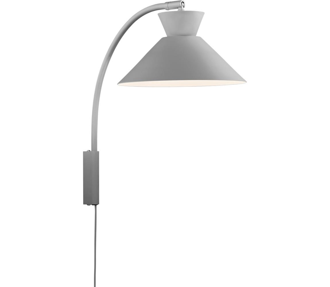 Nordlux Nordlux - Nástěnná lampa DIAL 1xE27/40W/230V šedá