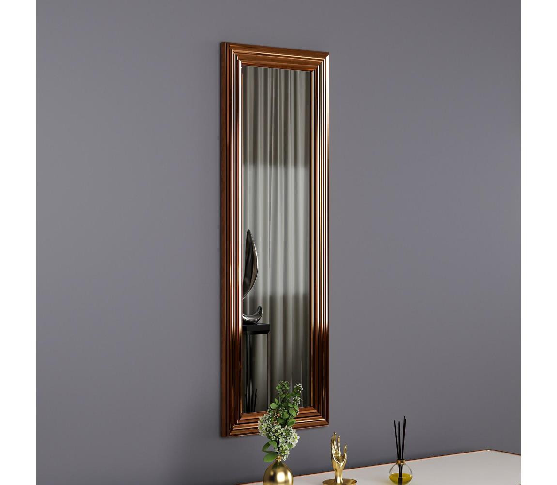 Nástěnné zrcadlo BOSS 90x30 cm bronzová