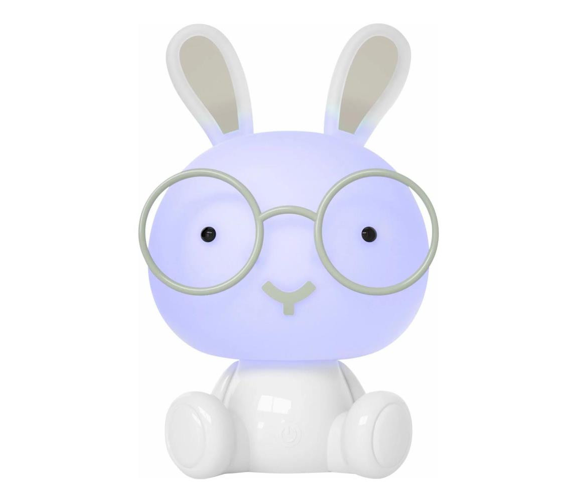 LED RGBW Stmívatelná dětská noční lampička 2,5W/230V králík bílá