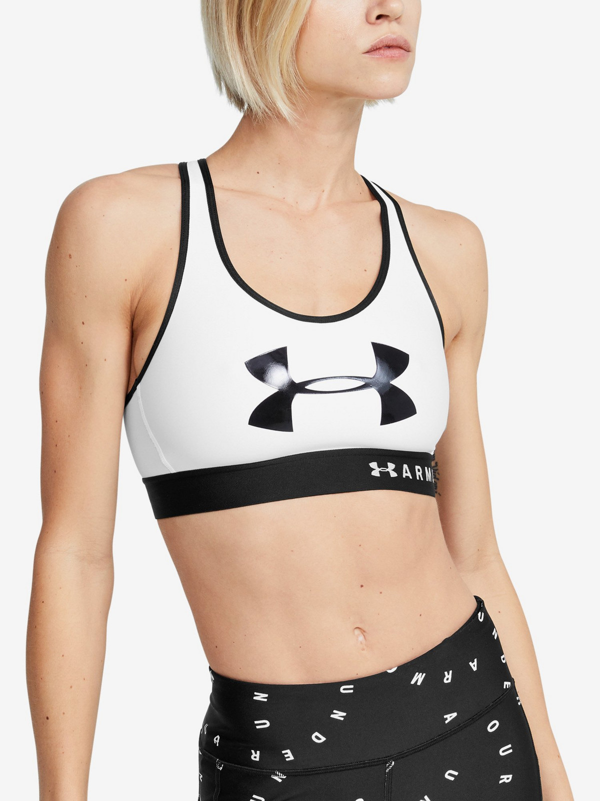 Dámská podprsenka Under Armour  Mid Keyhole Graphic S