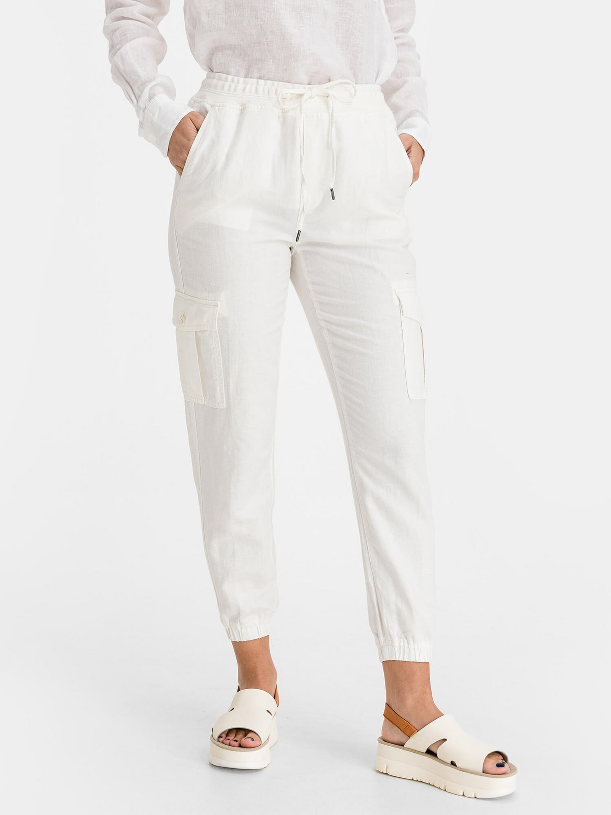 GAP Kalhoty linen pull on - Dámské