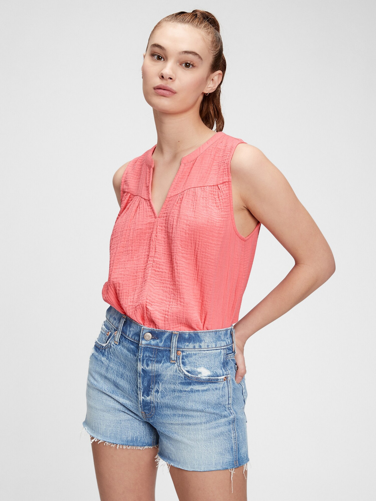 GAP Top sleeveless gauze - Dámské