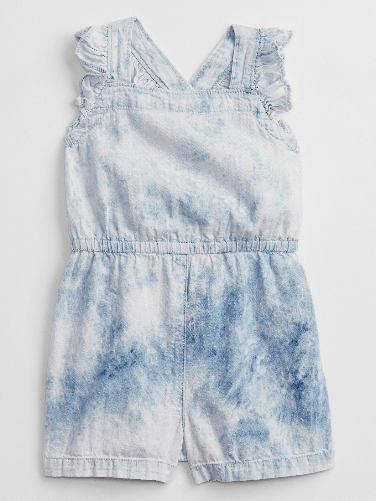 GAP Dětský overal tie-dye denim romper - Holky