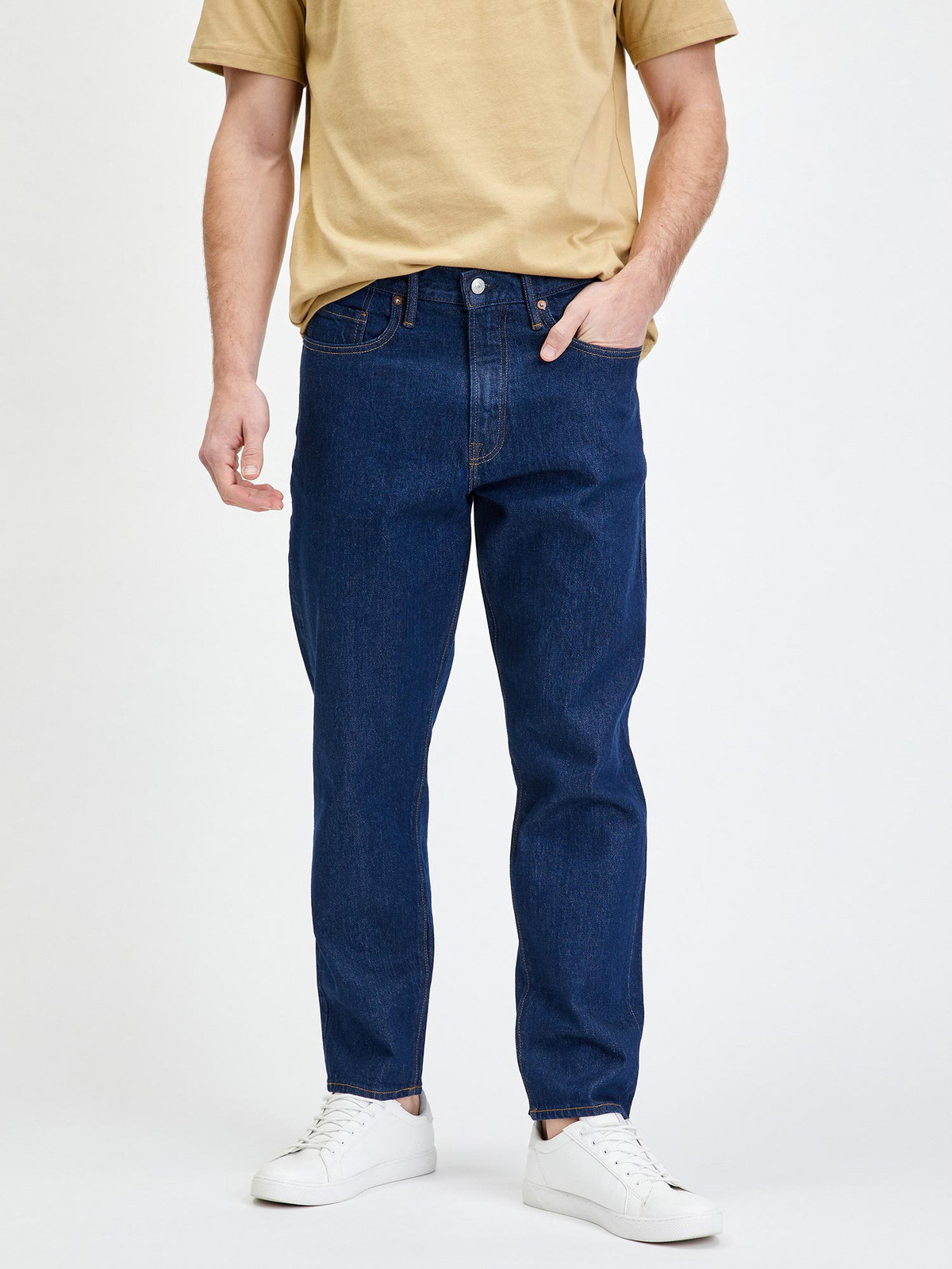 GAP Džíny fFex relaxed taper jeans with Washwell - Pánské