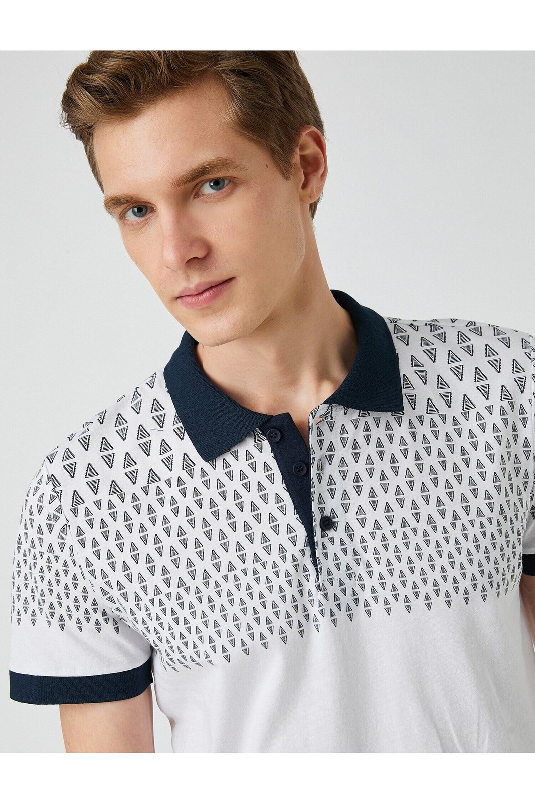 Koton Ethnic Patterned Polo Neck T-Shirt