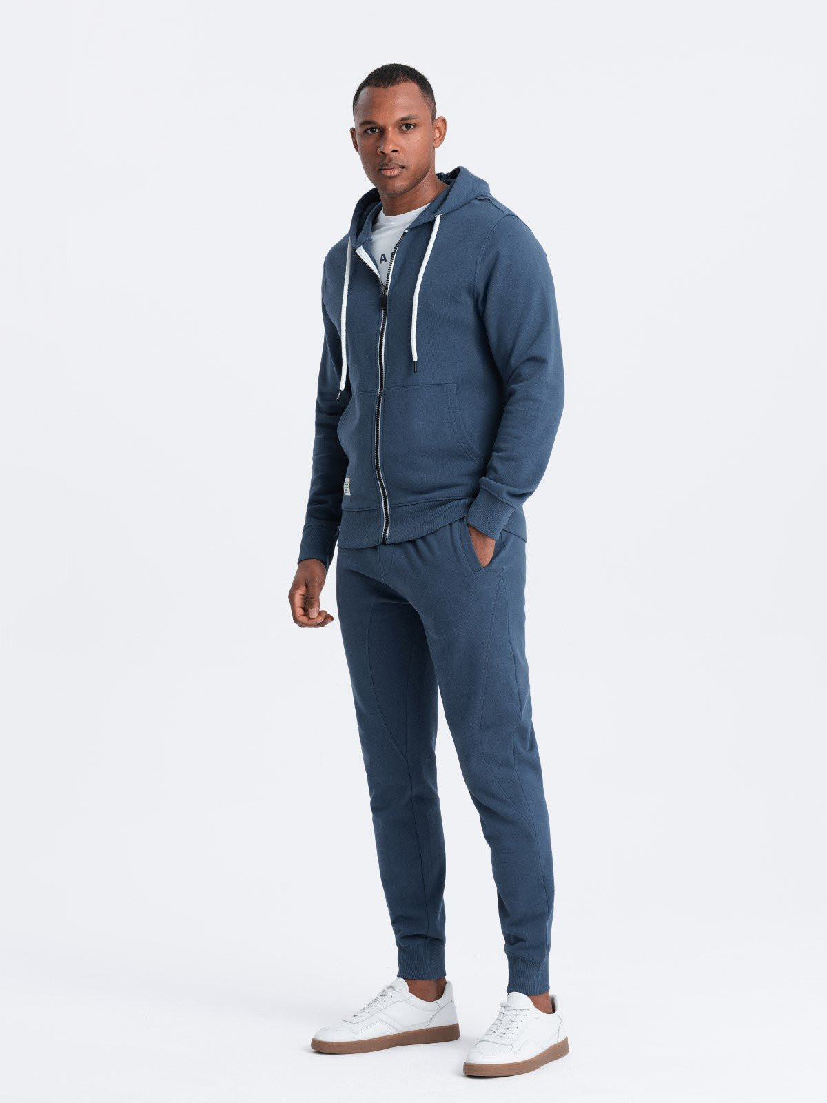 Ombre Men's tracksuit set jogger pants + zip-up sweatshirt