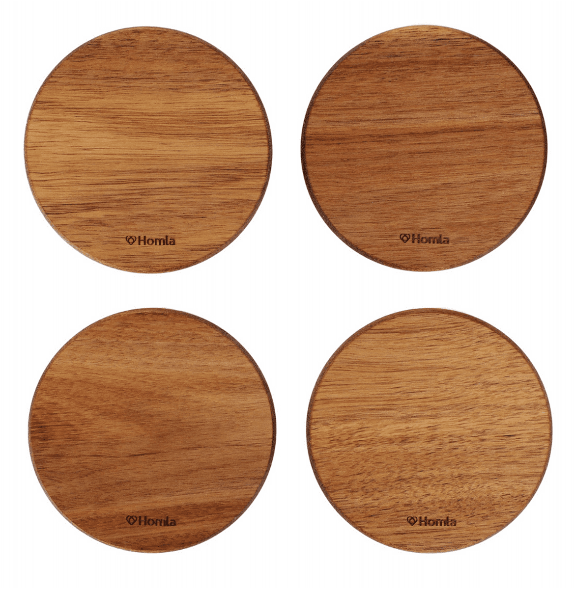 Sada | MOOKA | kulaté akátové podtácky 4 ks | 10x4cm | 893808 Homla