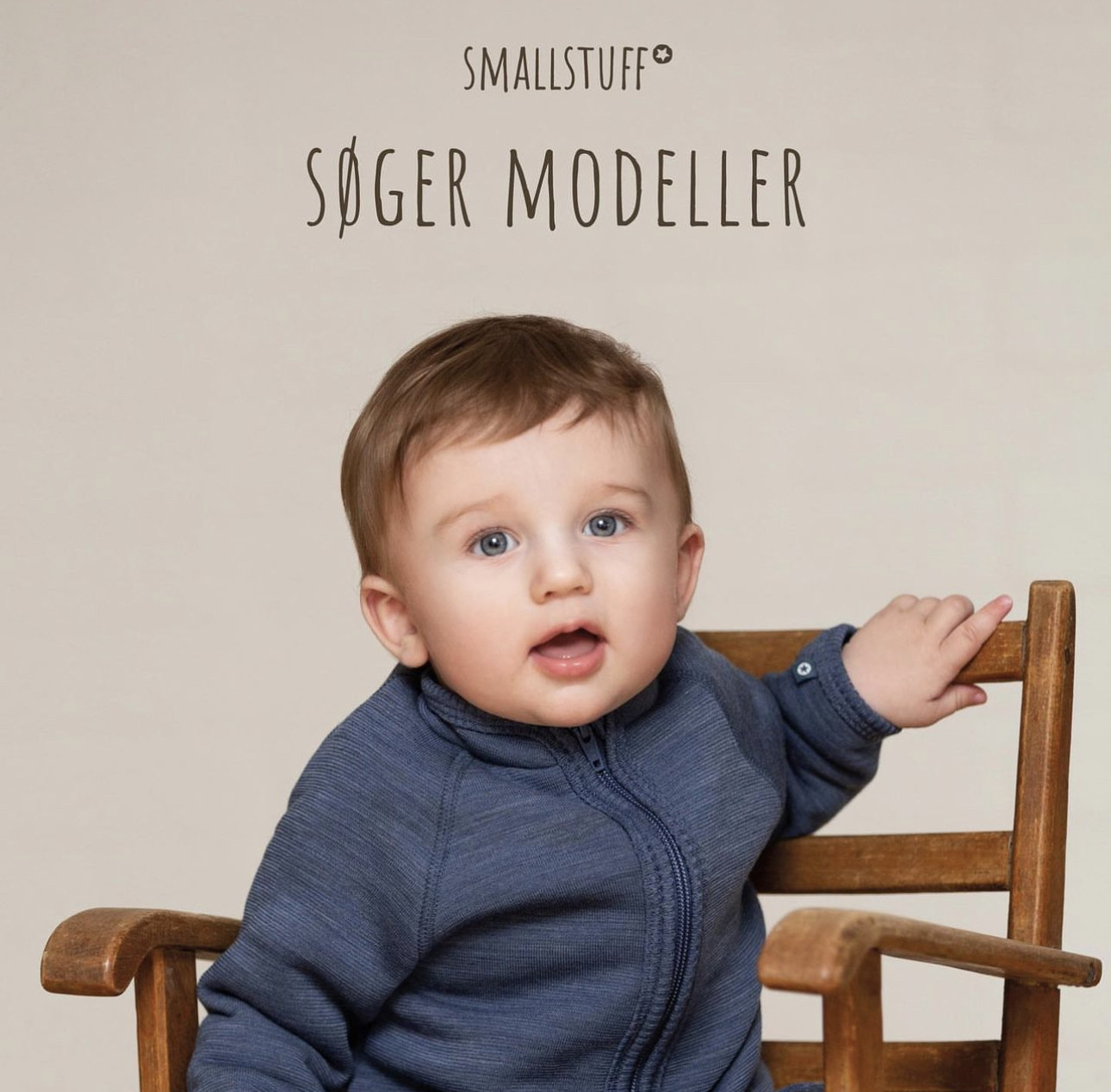 Smallstuff dětská vlněná merino mikina denim melange 0911-38 Velikost: 92/98