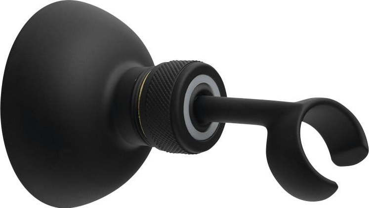 Matně černý mosazný držák na sprchovou hlavici ø 6,5 cm – Sapho