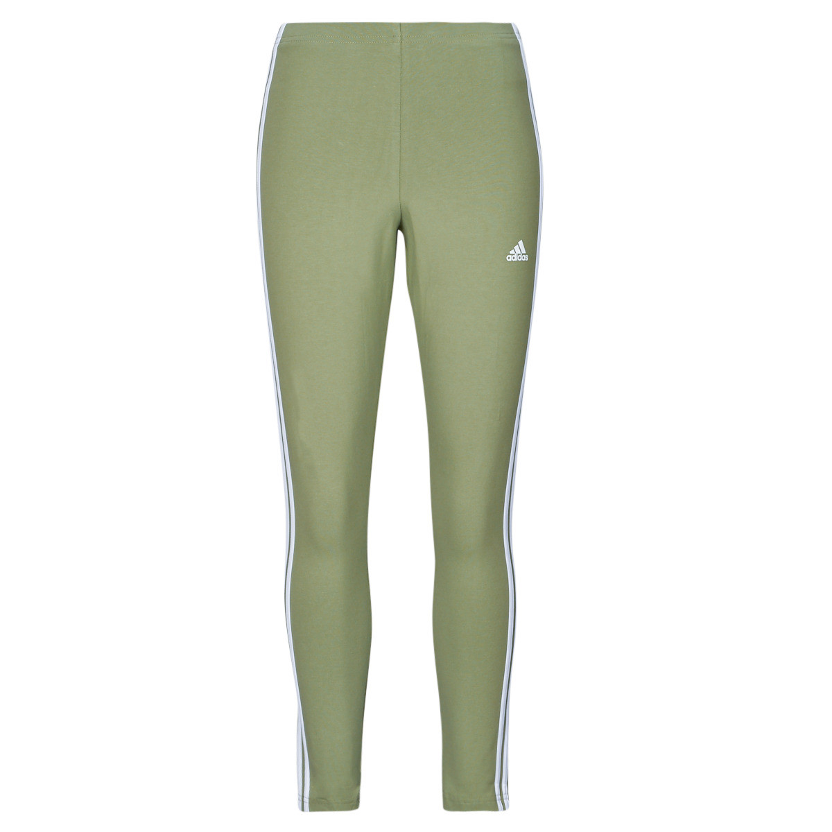 adidas  Essentials 3-Stripes High-Waisted Single Jersey Leggings  Zelená