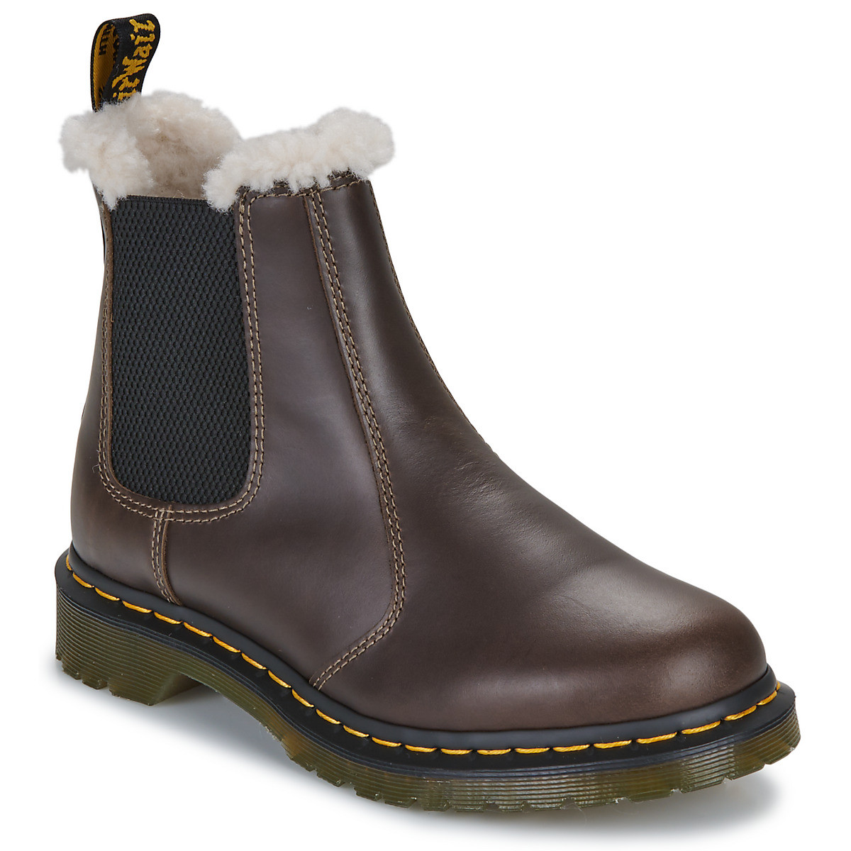 Dr. Martens  2976 Leonore Dark Khaki Orleans  Hnědá