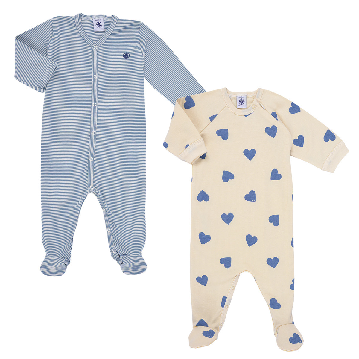 Petit Bateau  TOMTOM LOT PYJAMA X2  Modrá