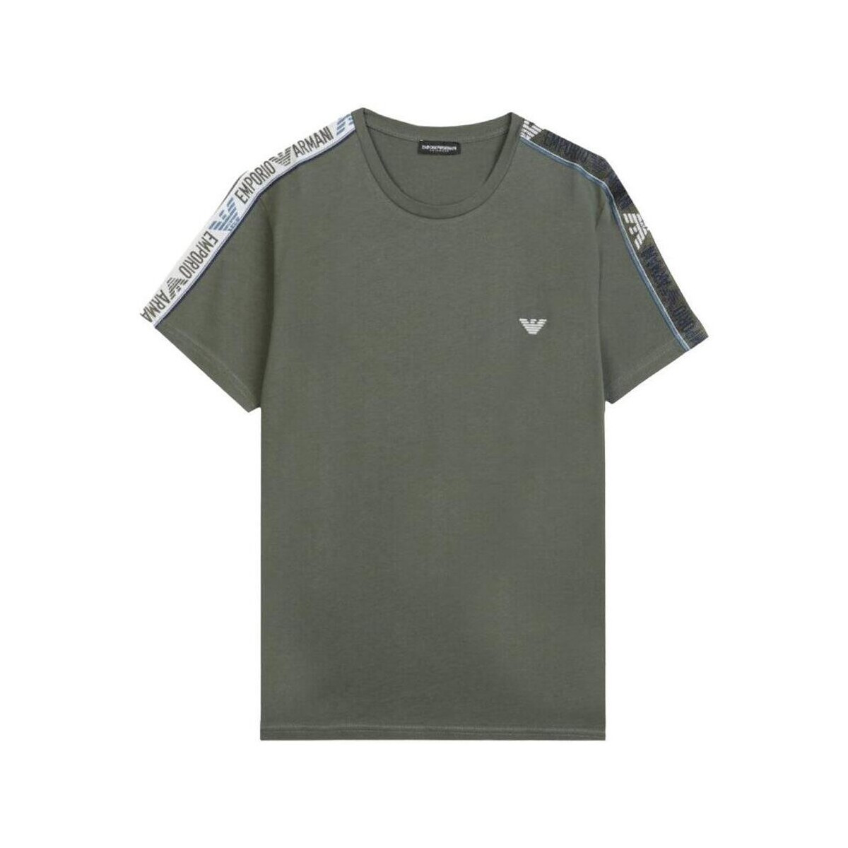 Emporio Armani  Lounge Eagle Tape T-Shirt - Military Green  Zelená