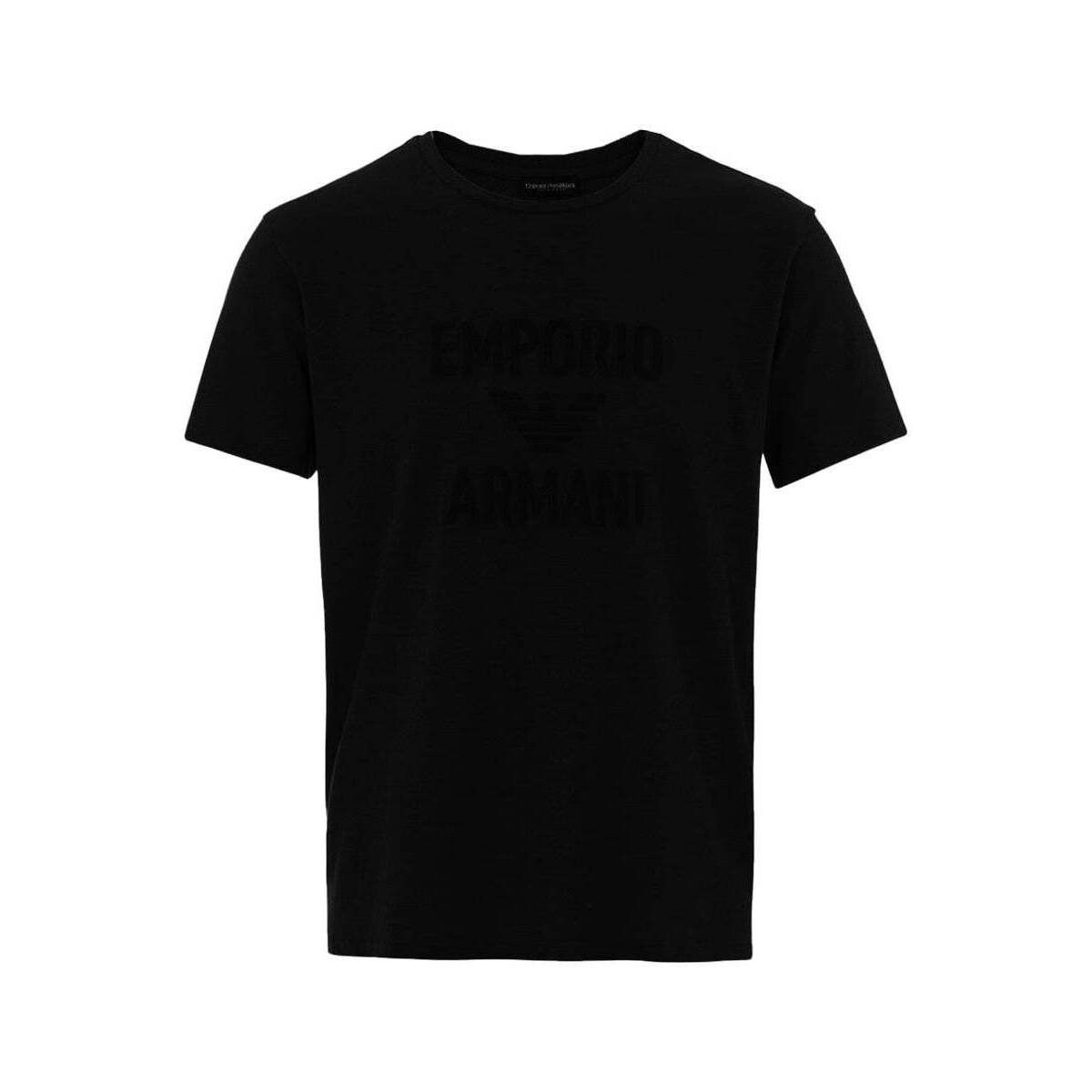 Emporio Armani  Beach Woven Logo T-Shirt - Black  Černá