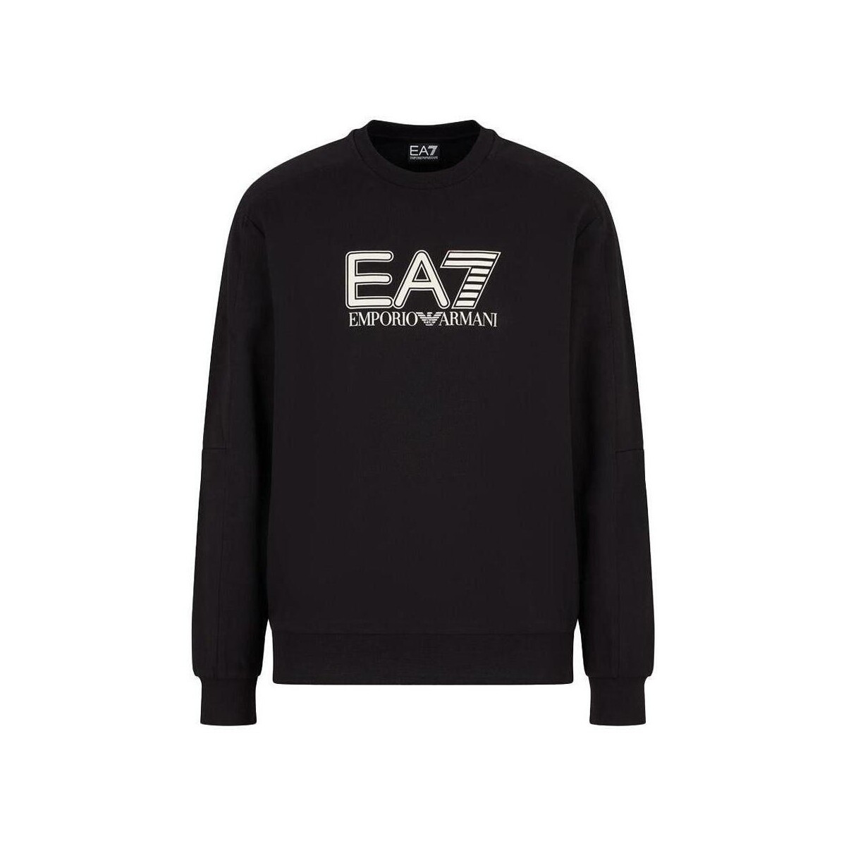 Ea7 Emporio Armani  Visibility Cotton Sweatshirt Black  Černá