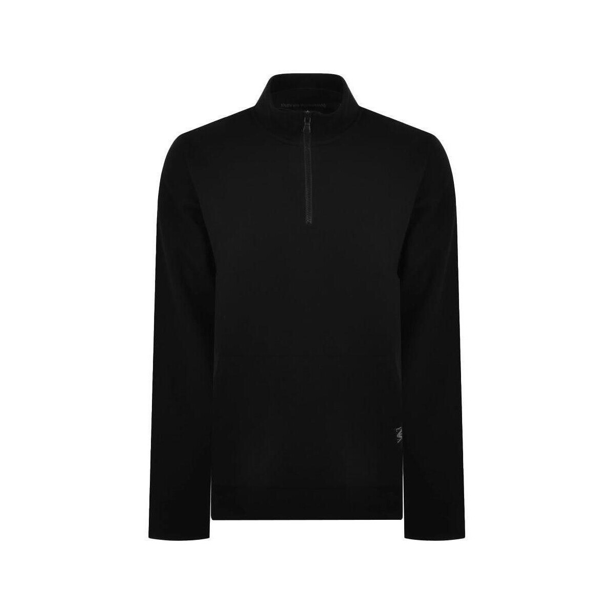 Emporio Armani  Lounge Quarter Zip Sweatshirt Black  Černá