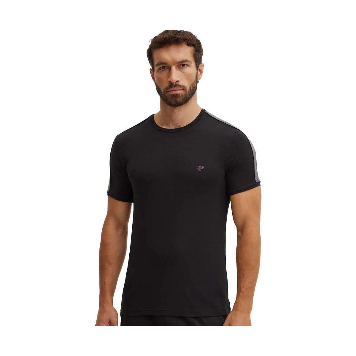 Emporio Armani  Lounge Tape Crew T-Shirt Black  Černá