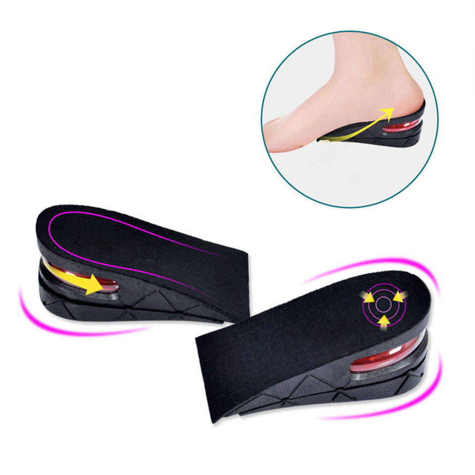 Zvedací vložky do bot se vzduchovou patou - černé-šedé, 35-42