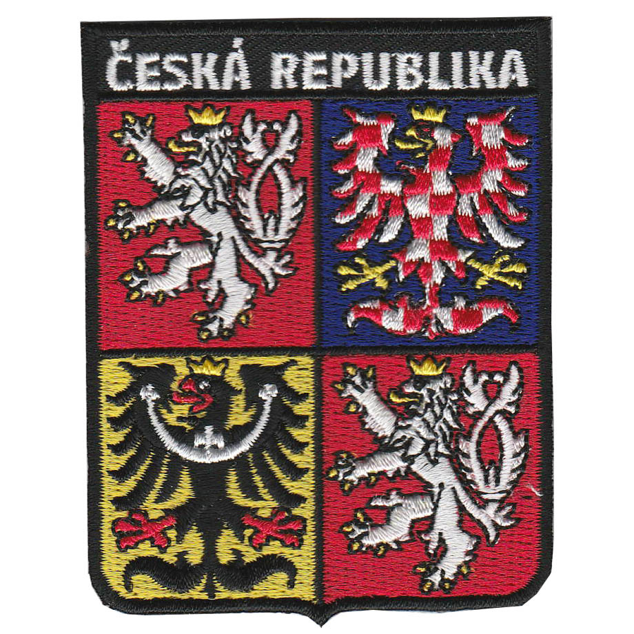 Nášivka státní znak České republiky 6x7,5 cm - barevná-černá