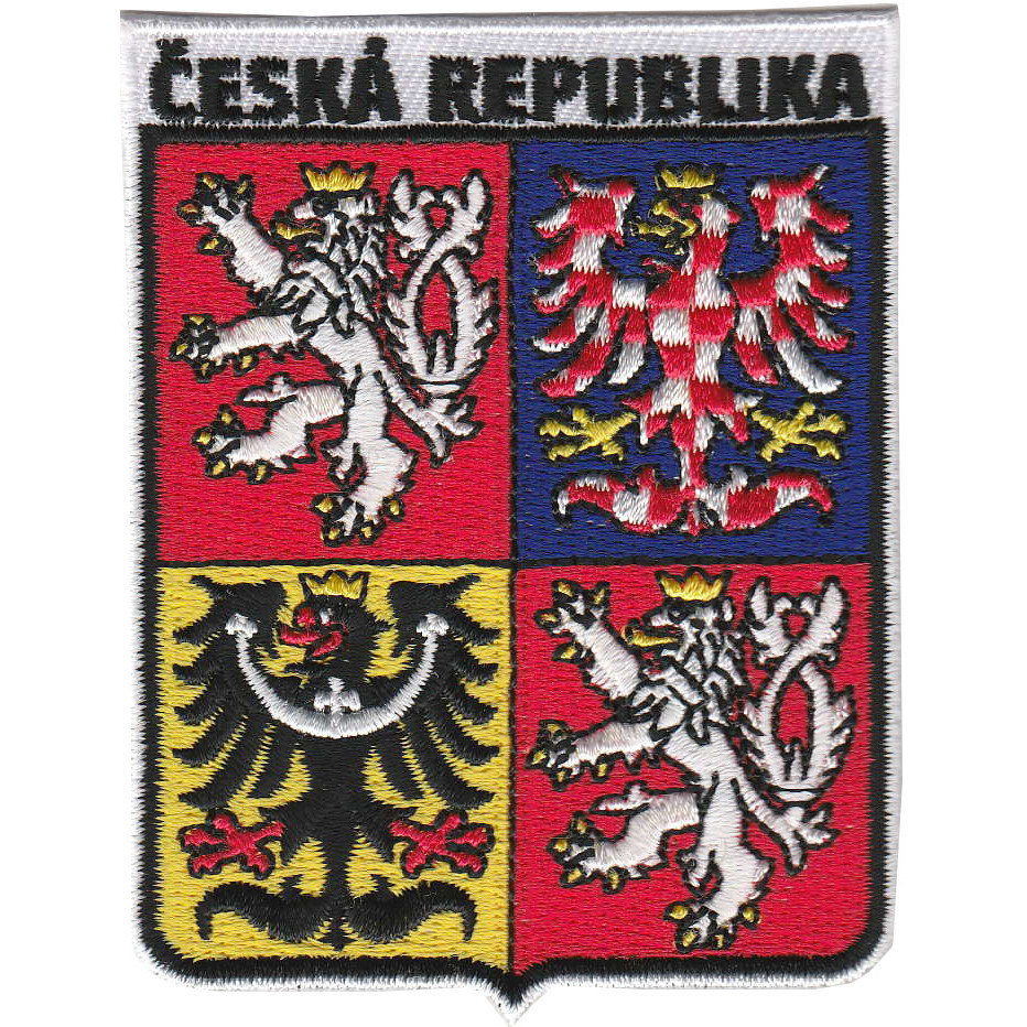 Nášivka státní znak České republiky 6x7,5 cm - barevná-bílá