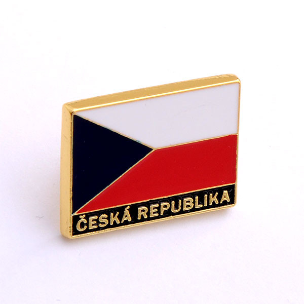 Odznak (pins) vlajka České republiky 2x3 cm - barevný