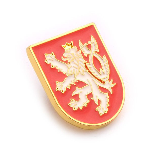 Odznak (pins) 20mm Český lev - barevný