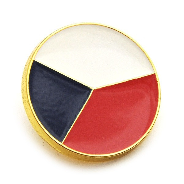 Odznak (pins) vlajka Česká republika 3,5 cm - barevný