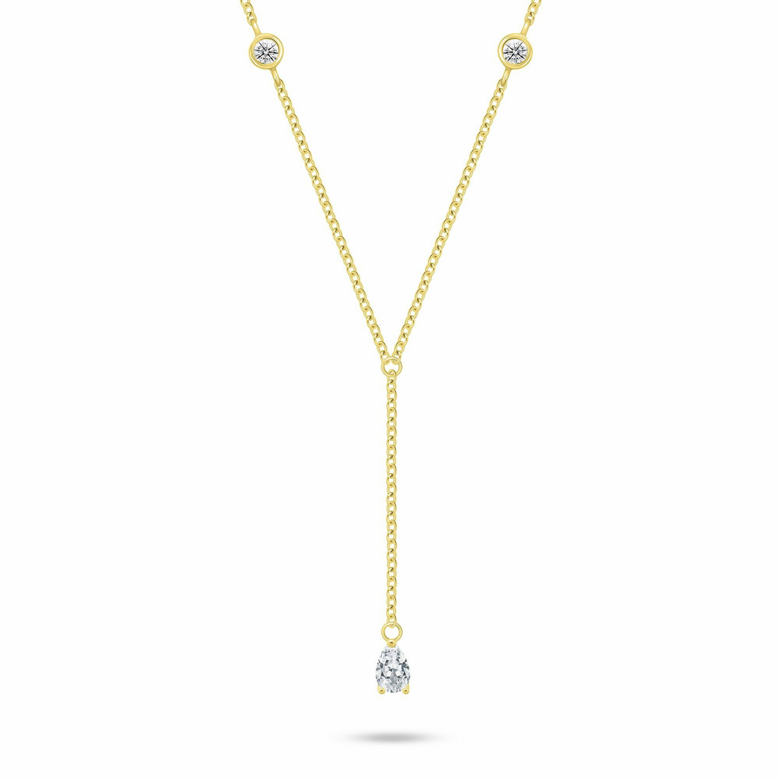 Brilio Silver Elegantní pozlacený náhrdelník pro ženy NCL179Y