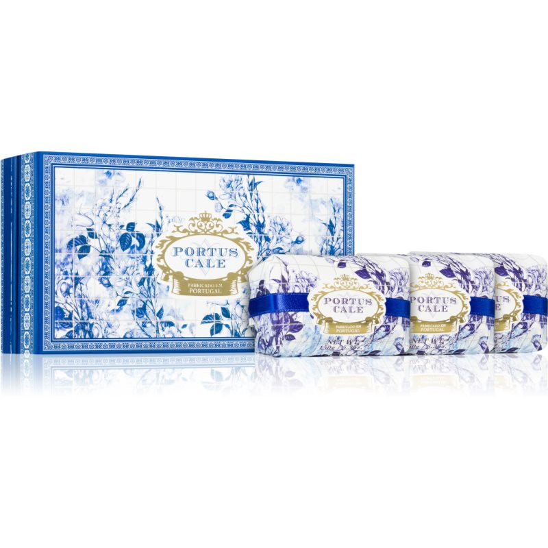 Castelbel Portus Cale Gold & Blue tuhé mýdlo dárková sada 3x150 g