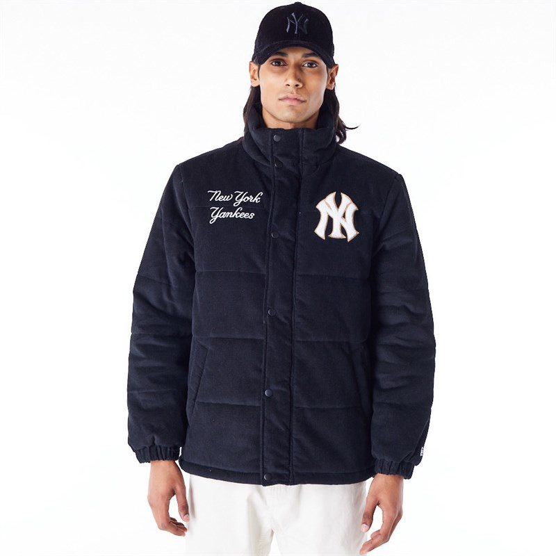 bunda NEW ERA - Mlb Cord Puffer New York Yankees (BLKWHI)