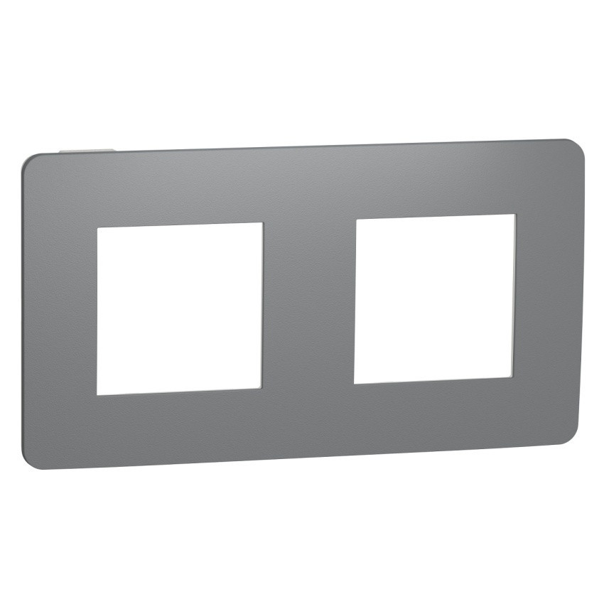 Schneider NOVÁ UNICA NU280421 rámeček dvojnásobný DARK GREY/BÍLÁ